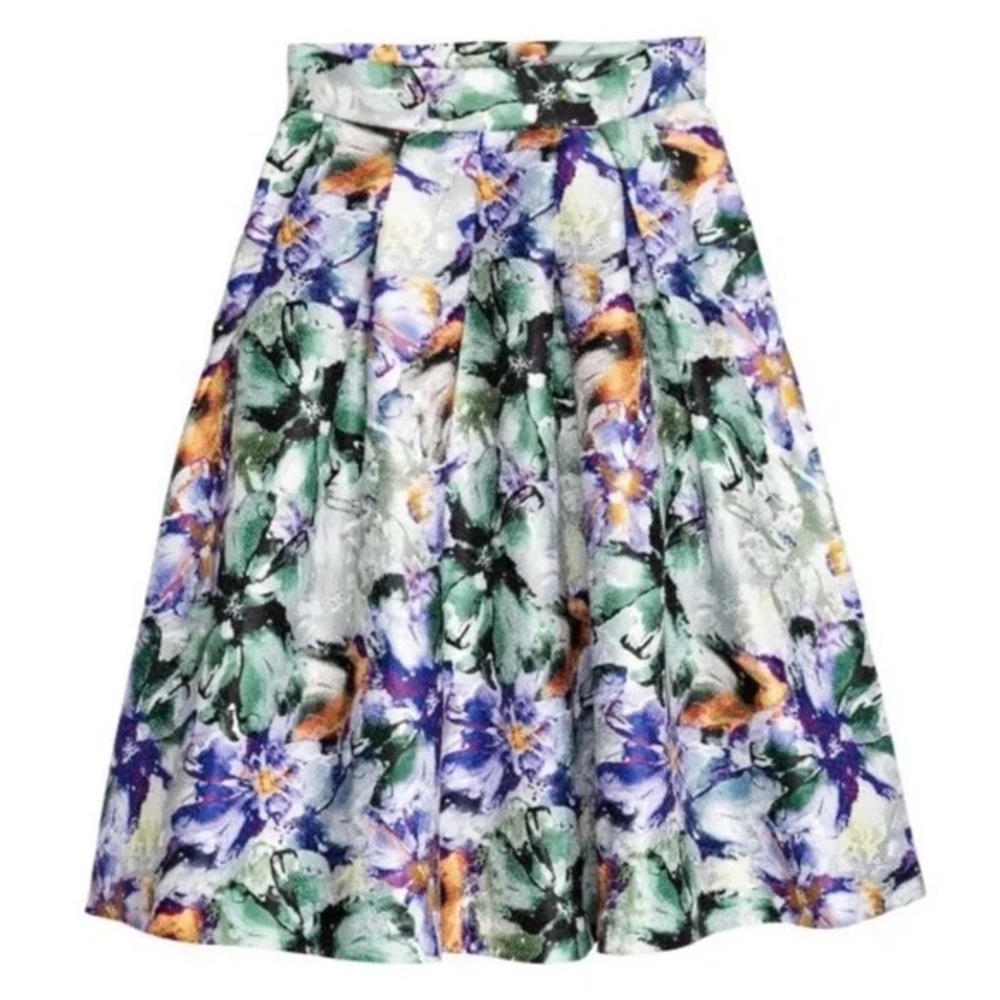 H&M Multicolor Floral Skirt